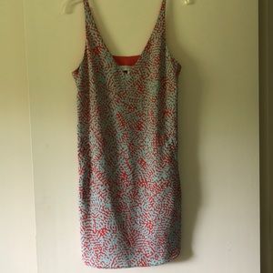 Wayf dress with pockets medium coral and blue